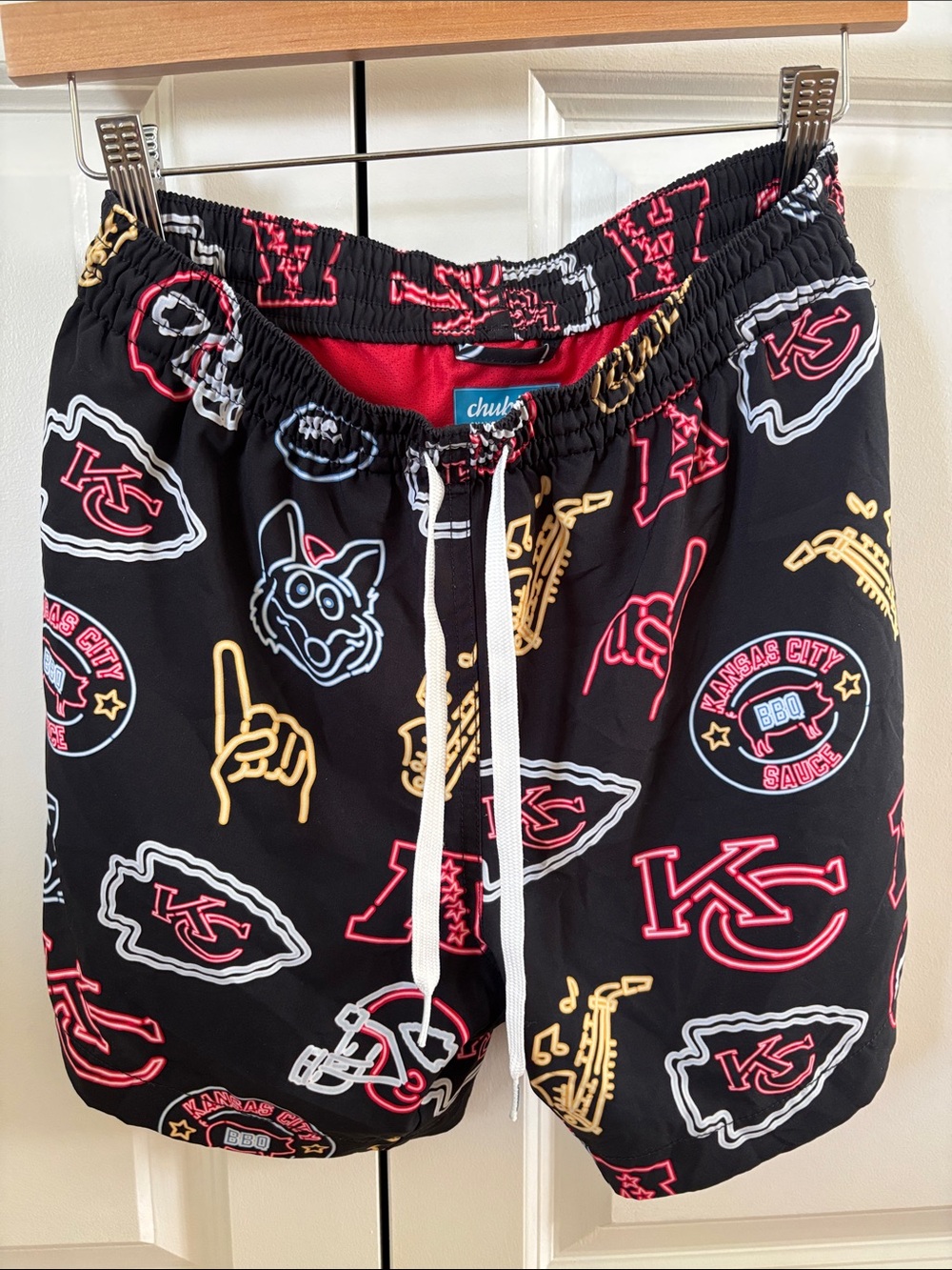 Mens Chubbies swim trunks small NFL Chiefs